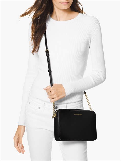 black and gold michael kors crossbody purse